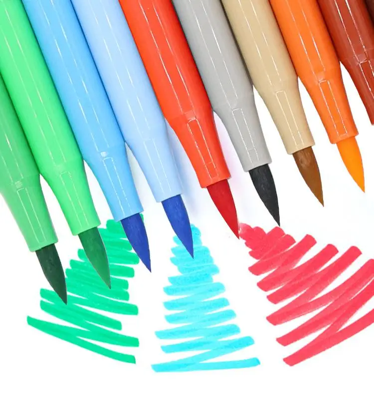 Дети 24/36 цвет мягкая голова фломастеры живопись ручка набор кисти ручка-Закладка канцелярские принадлежности Цвет ing рисунок эскиз