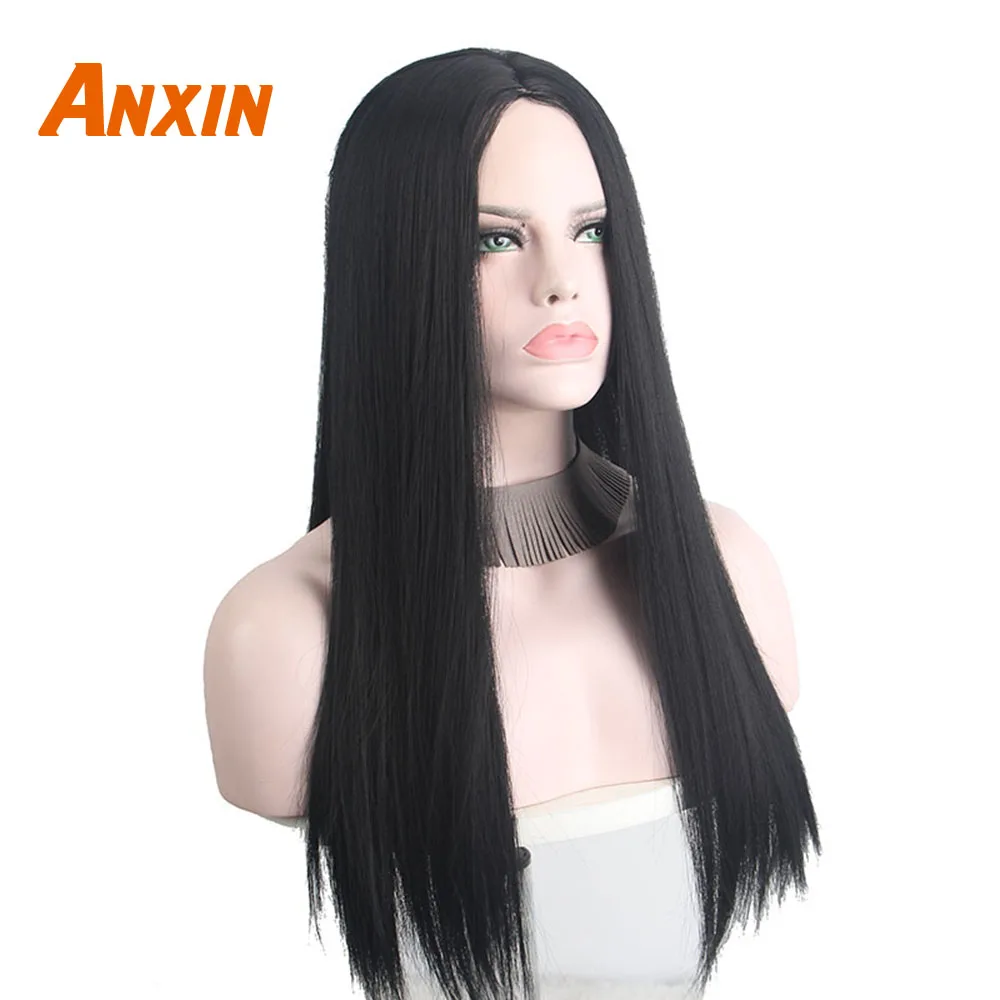 Buy Anxin Fake Black Hairs Natural Synthetic Wigs no