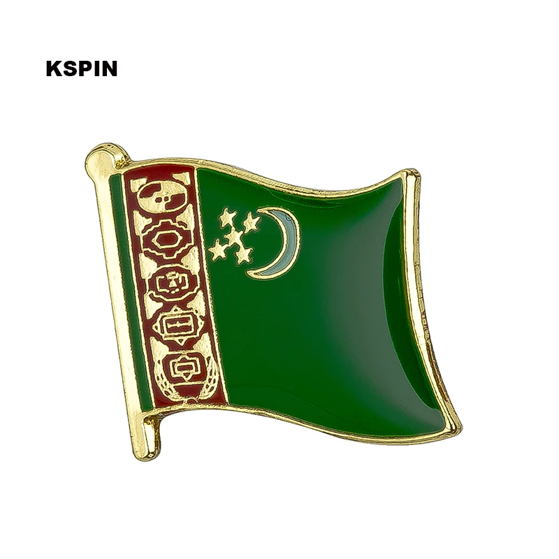 

Turkmenistan flag badge pin lapel pin 100pcs a lot Brooch Icons KS-0180