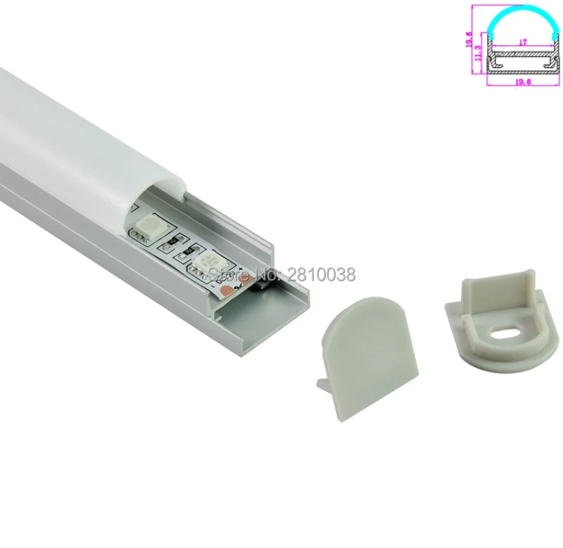 

10 Sets/Lot Square type Anodized Silver LED aluminum profile AL6063 Aluminium led profile LED Channel profile for hanging lamps