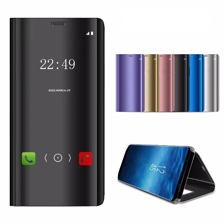 Умный зеркальный флип чехол для Samsung Galaxy S8 A5 A8 J5 J7 J4 J6 J8 2018 S9 Plus S7 Edge S6 Note 8 9 5 4 A3 J3 2017