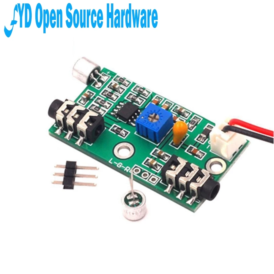 

1pcs Microphone Pickup Microphone Amplifier Module Gain Adjustable Audio Amplifier Circuit Ac Signal Amplifier Board