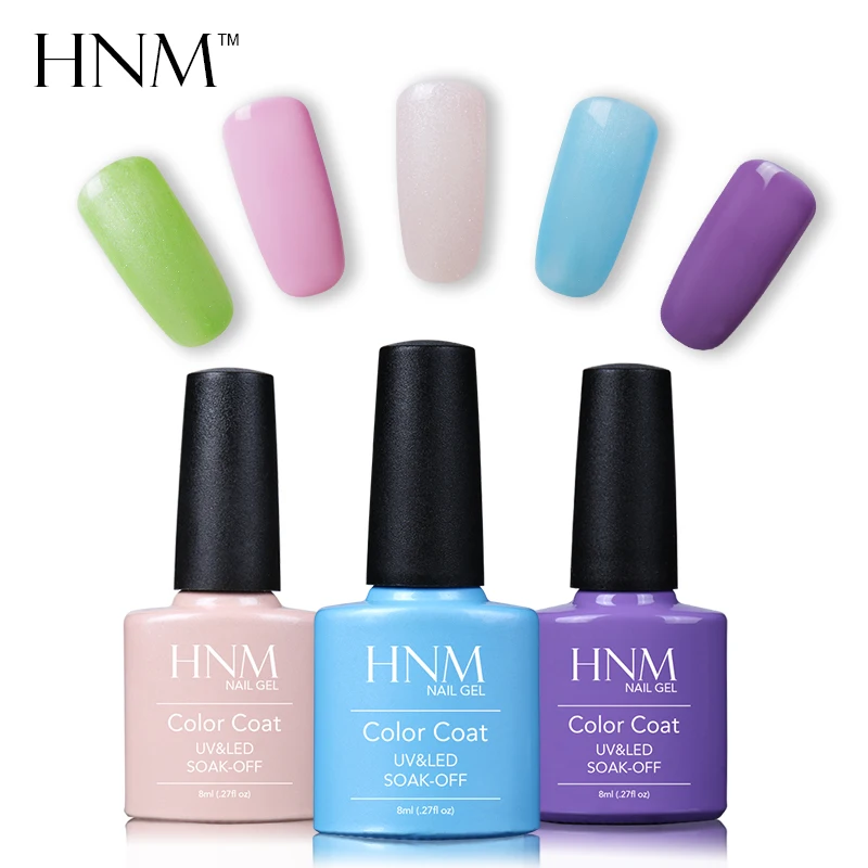HNM 8 пилка для ногтей цветная бутылка чистый цвет 79 цветов УФ лак Nagellak гель верхняя