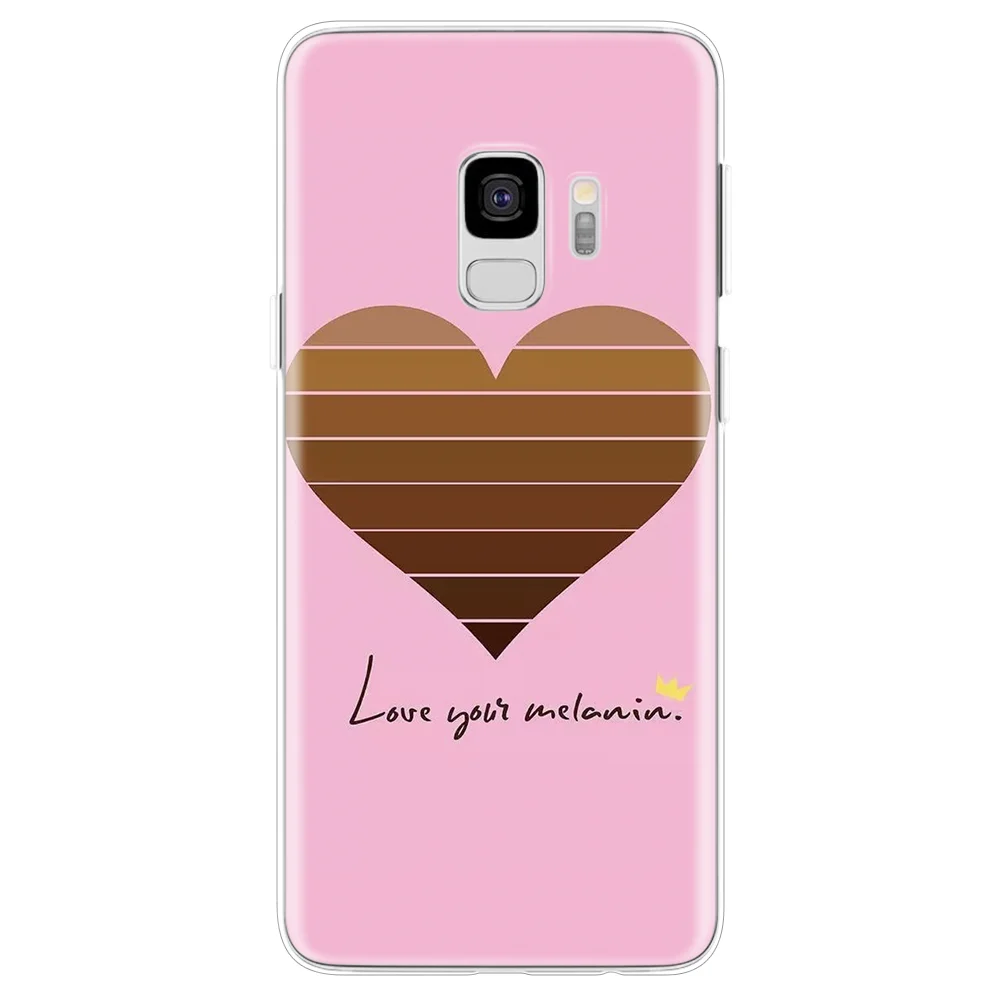 Черный чехол для девочки Melanin Poppin Aba Samsung Galaxy A7 A9 2018 A40 A50 A30 A60 A70 A20 A20e A10 силиконовый