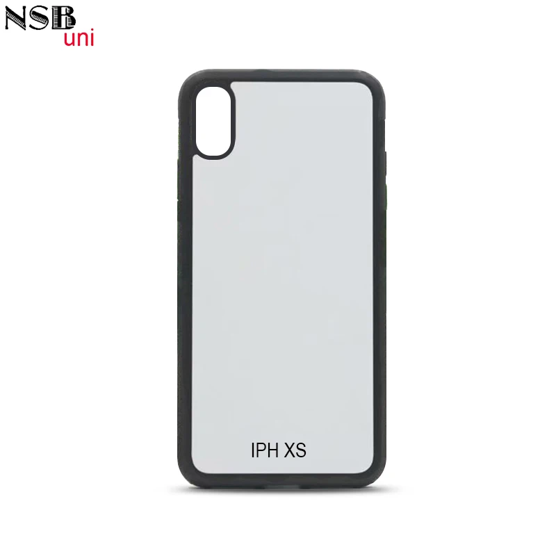 

NSB uni For IPHONE XS Blank 2D Sublimation TPU Cell Phone Cases DIY Printing Rubber Back Protective Cover With White Metal Plate