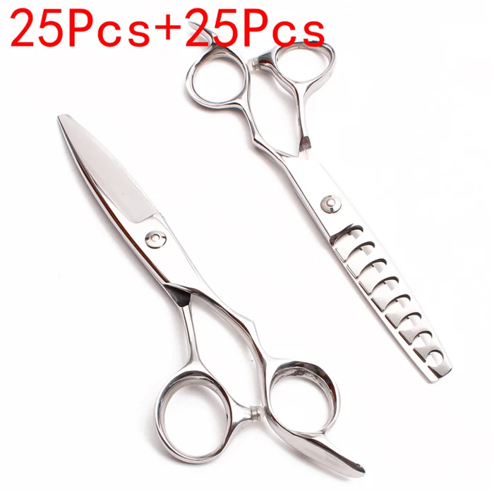 C9022-A 50Pcs 6N 50 шт. " 17 см индивидуальный логотип 440C стрижка ножницы филировочные ножницы Профессиональные ножницы для волос C9022 - Цвет: C9022-A 50Pcs 6N
