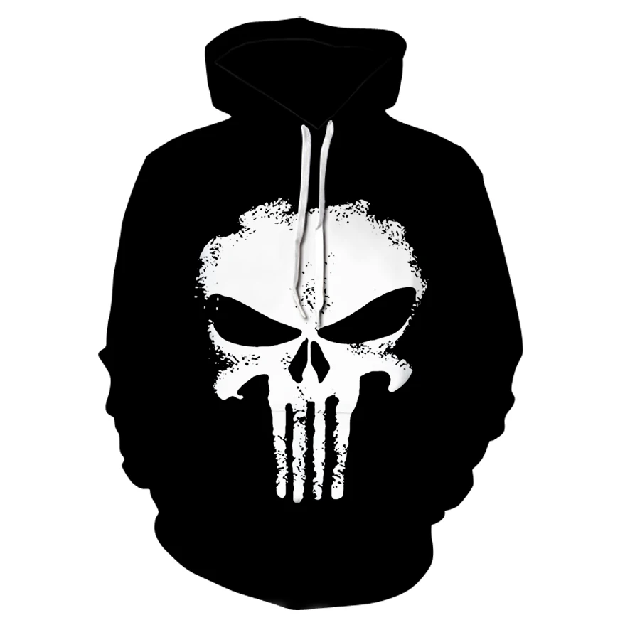 

Punisher Hoodies Women Men 3D Sweatshirts Superhero Pullover Novelty Tracksuit Fashion Hooded Streetwear Autumn Casual Jacket
