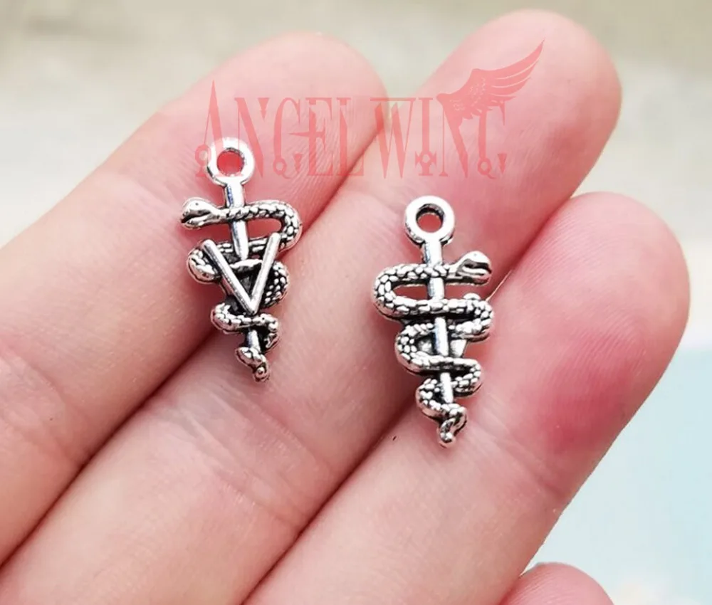 

20pcs/lot--20x10mm, Veterinarian charms, Antique silver plated Veterinary Vet Symbol charms,DIY supplies,Jewelry accessories