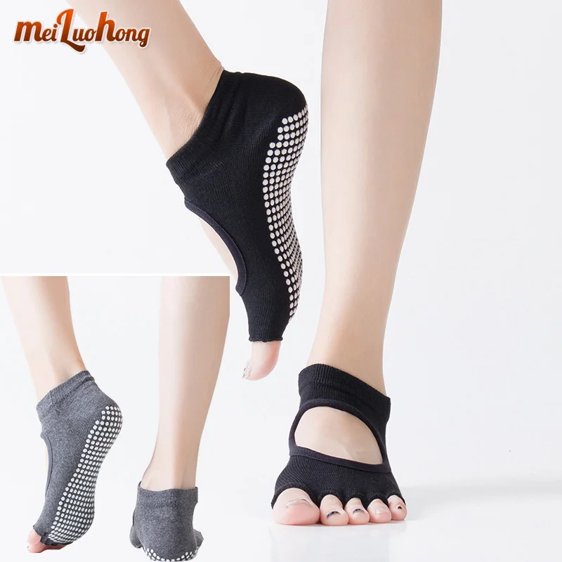 

High Quality Yoga Socks Quick-Dry Anti-slip Pilates Men&Women Ballet Gym Fitness Socks Five-finger Sports Cotton SocksBreathable