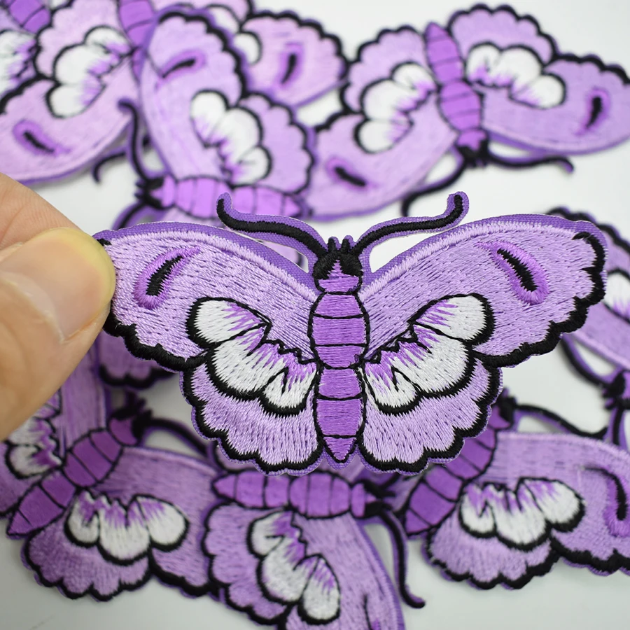 10 шт. патчи с лавандой и бабочкой|badges for clothing|iron on patchesbutterfly patch |