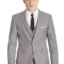 Лучшие продажи/боковые щелевые две пуговицы светло-серые смокинги для жениха с отворотом лучшие мужские для шаферов мужские свадебные костюмы жениха костюмы для жениха