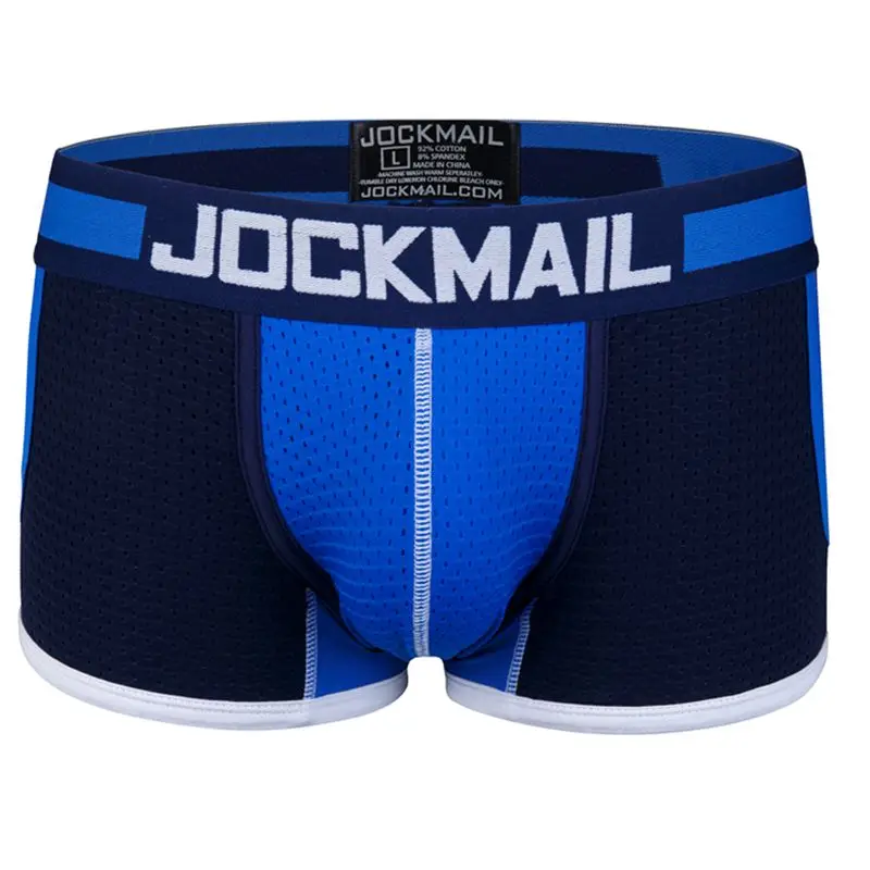 JOCKMAIL бренд Для мужчин нижнее белье боксер Обувь с дышащей сеткой Для мужчин боксеры мужские трусы сексуальные трусики хлопок Для мужчин s