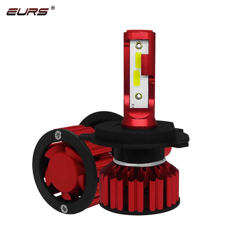 

EURS Mini Q6 Car Headlight H7 LED H4 LED Bulbs H11 H10 9005 HB3 9006 HB4 50W 6000LM 6000K 12V 24V Auto Headlamp COB Fog Light