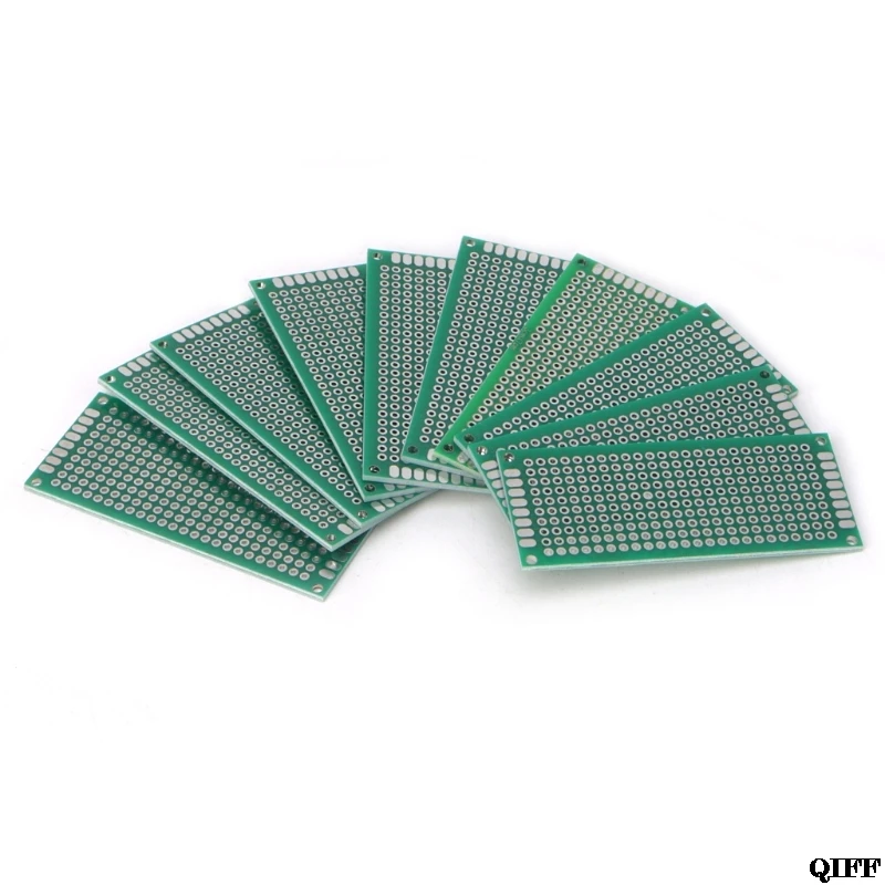 Прямая поставка и 10 шт. 3x7 см двухсторонний прототип DIY PCB Луженая стекловолокно универсальная паяльная плата APR28