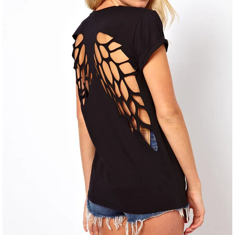 angel wings t shirt cut out