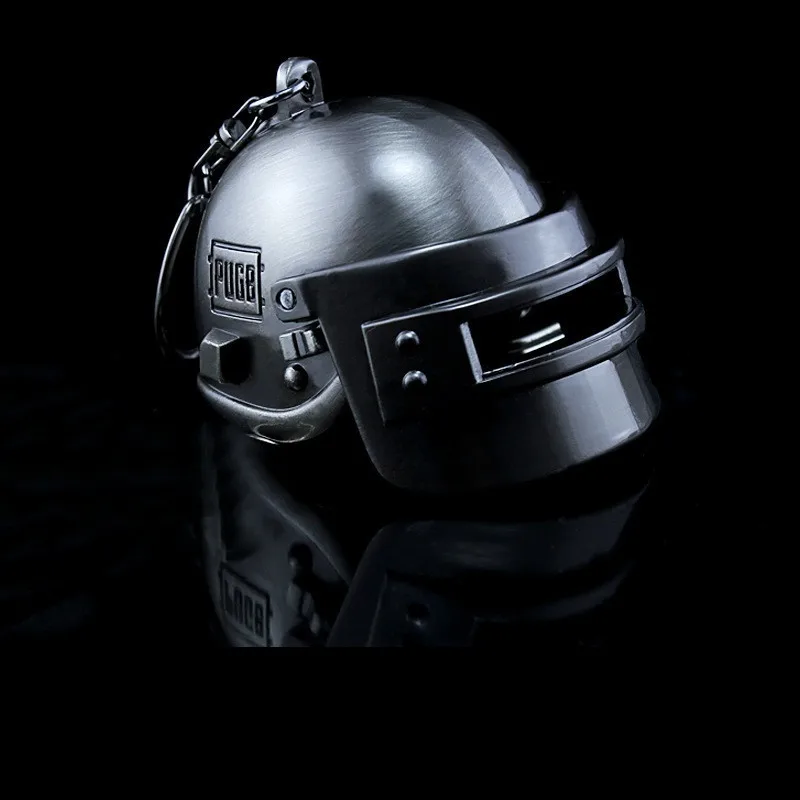  Game playerunknown's pubg Battlegrounds 3D Keychain PUBG Level 3 Helmet Alloy Keyring Jewelry Penda