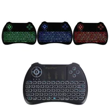 iPazzPort Russian French 3 colours Backlight Wireless Mini Keyboard Mouse for Android TV box/Raspberry Pi/ HTPC