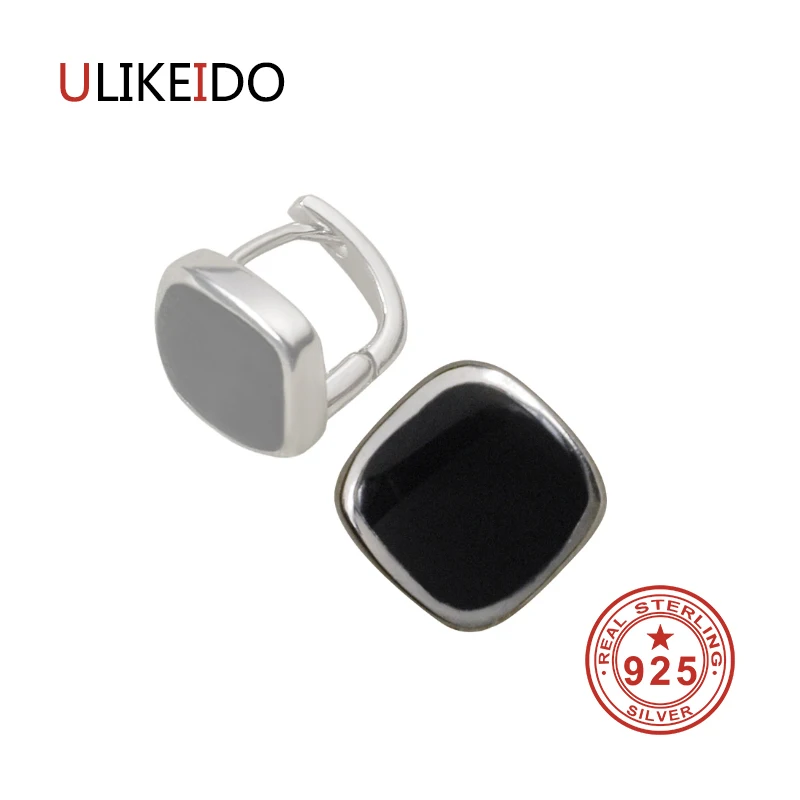 100% чистый 925 пробы Серебряные серьги модные панк Jewelry стержня для Для мужчин и