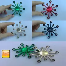 4 цвета Рождественский 12 Сталь мяч Снежинка Цветок фиджет-Спиннер ручной Спиннер для фокусировки уменьшить аутизм ADHD стресс блестящие игрушки