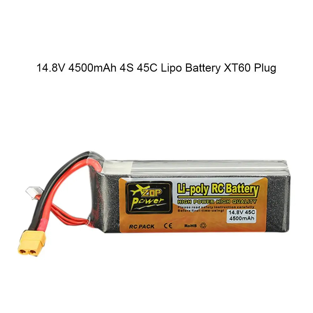

ZOP 14.8V 4500mAh 4S 45C XT60 Plug Lithium-ion Battery Remote Control Toy Aircraft Parts For Remote Control Model Aircraft