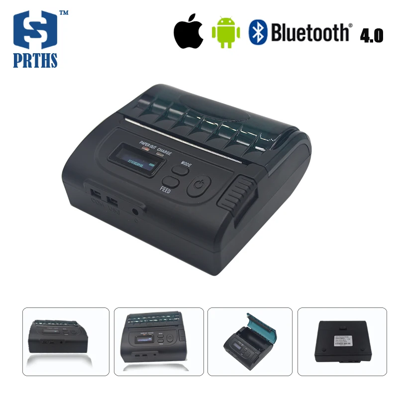 

High-end IOS printer portable impressora termica 80mm POS receipt printer with display and automatic open cover for mobile works