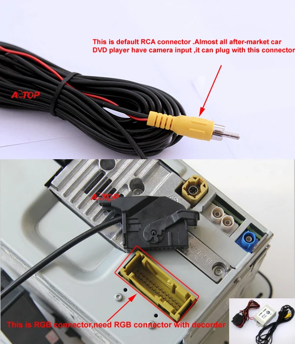 RNS315 RNS510 RCD510 RGB адаптер для CVBS сигнала конвертер адаптер для VW Passat CC Golf MK6 Jetta флип заднего вида Логотип камеры V9.3