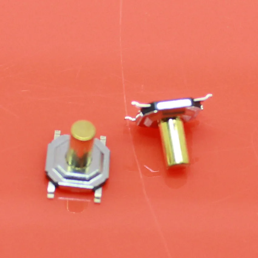 

cltgxdd 10x Touch switch button 4*4*5 mmSMD 4 feet waterproof copper head 4x4x5 copper key