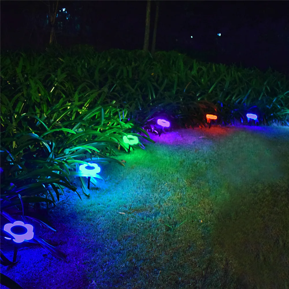 Новая лампа на солнечной батарее 7 цветов в 1 17 светодисветодиодный SMD5050 RGB