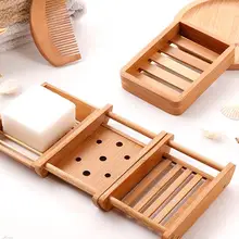 Креативная ванная комната Ручной слива деревянная простая бамбуковая мыльница lin3050