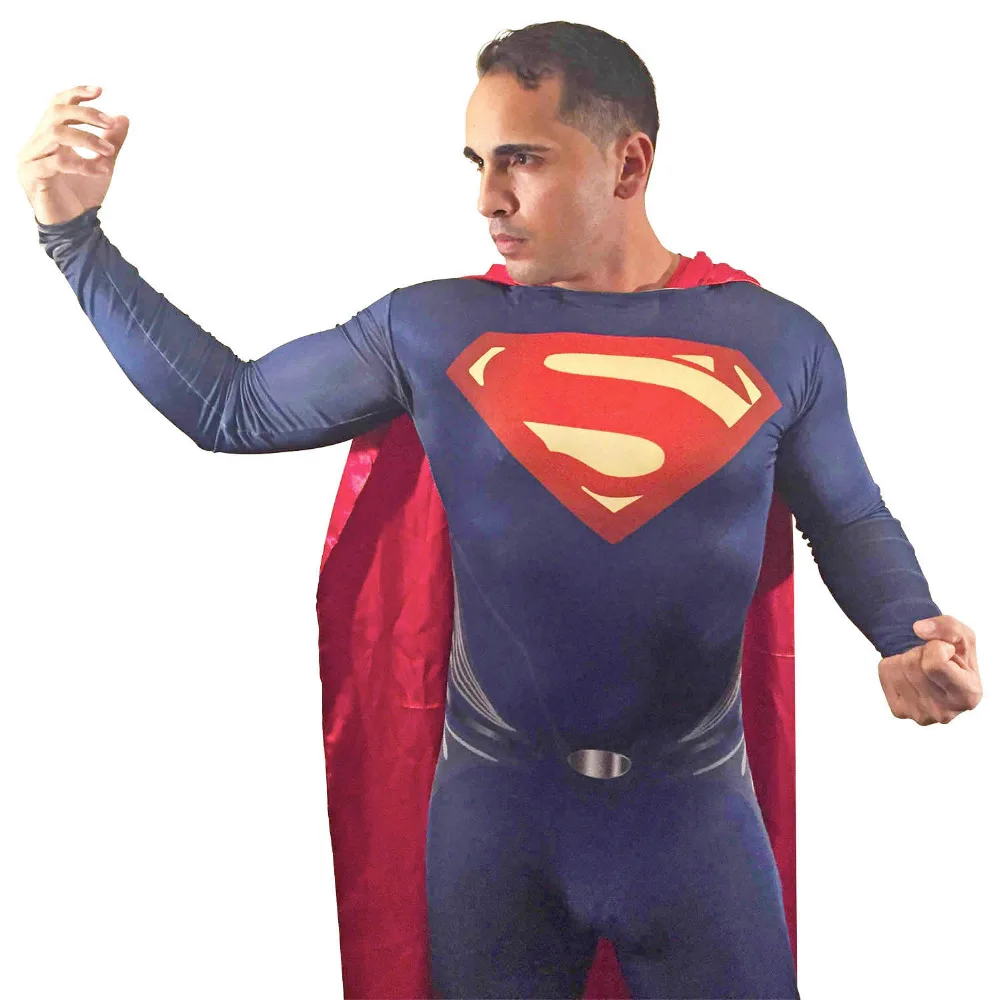 Костюм Супермена для взрослых, костюм зентай, костюм супергероя из лайкры и спандекса, костюм супергероя, Костюм Супермена для костюмированной вечеринки на заказ