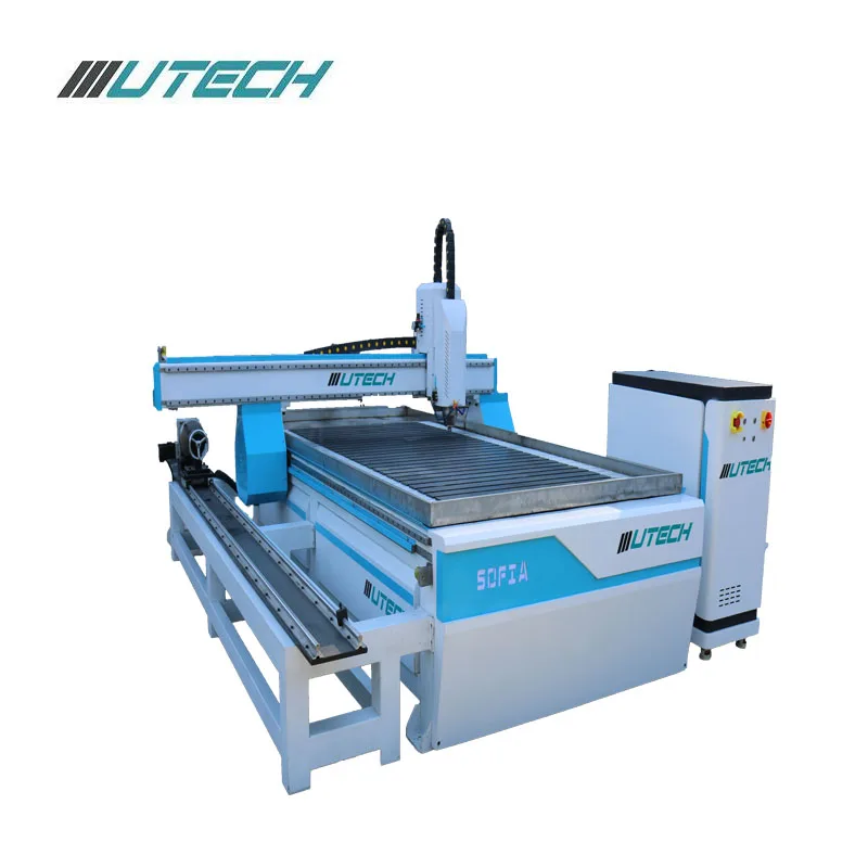 Вакуумный стол деревообрабатывающие машины роторные 4 оси древесины CNC