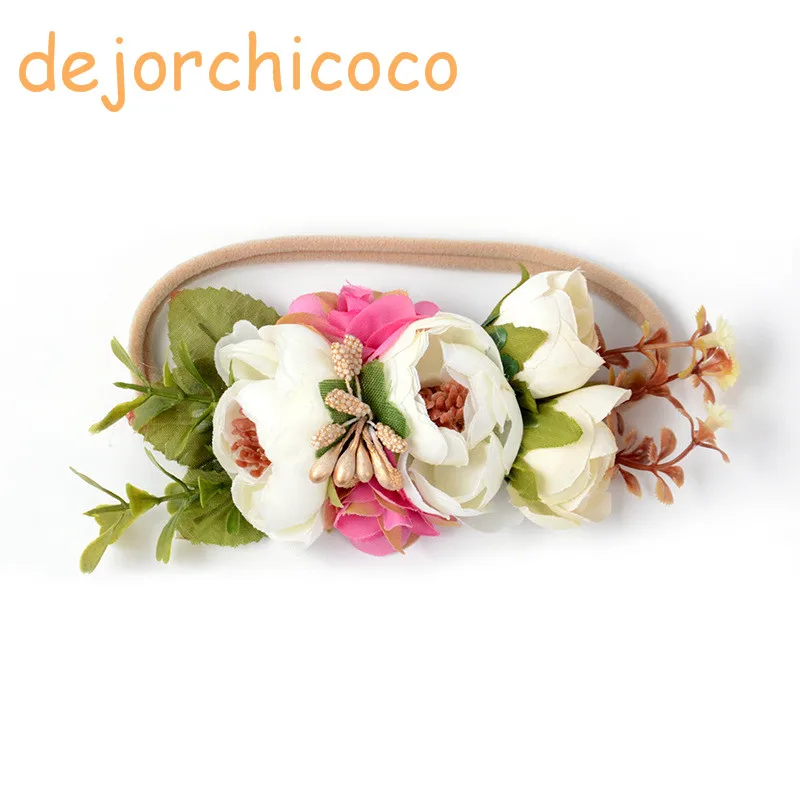 

wedding girls party flowers headbands Children's dancing floral hairbands baby hair accessories Kids photo pros [dejorchicoco]