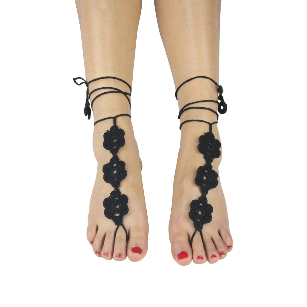 Barefoot Sandals Crochet Foot Anklet Bracelet Women Ankle Chain Jewelry Gifts WE Barefoot Sandals Crochet Foot Anklet Bracelet Women Ankle Chain Jewelry Gifts WE