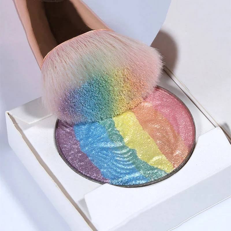 New Wild Rainbow Highlighter Mineral Powder 3D Face Shimmer Bronzer Highlighter Makeup Rainbow Contouring TSLM1