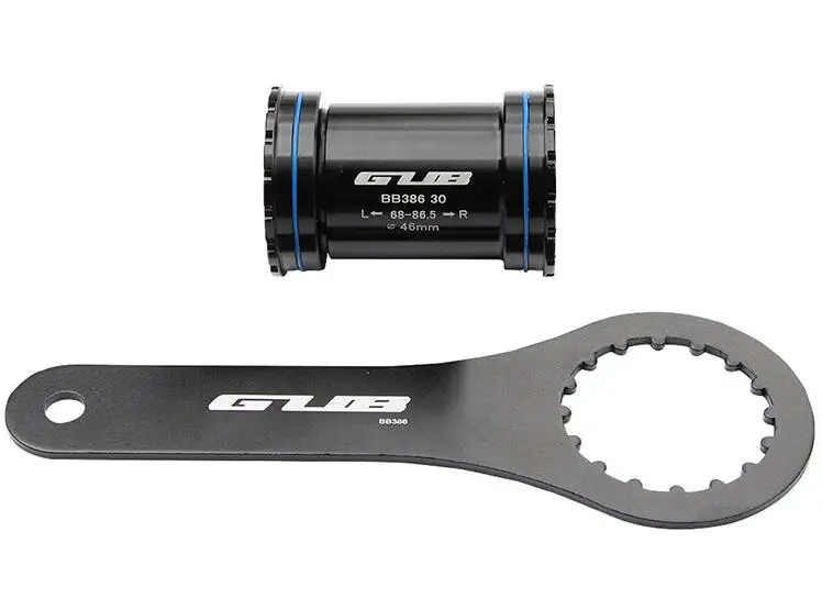 Axle AND wrench GUB BB386 прессованный Тип велосипед Нижние Винты-держатели для MTB шоссейного велосипеда 30 мм коленчатая цепь Ширина оси 68 м-86,5 мм - Цвет: Axle AND wrench