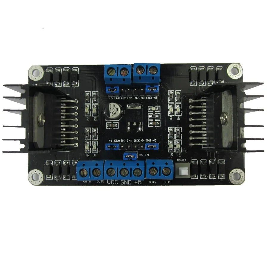 Бесплатная доставка Интеллектуальный 4WD barrowload Drive Модуль двойного L298N 4 Двигатель постоянного тока высокой мощности
