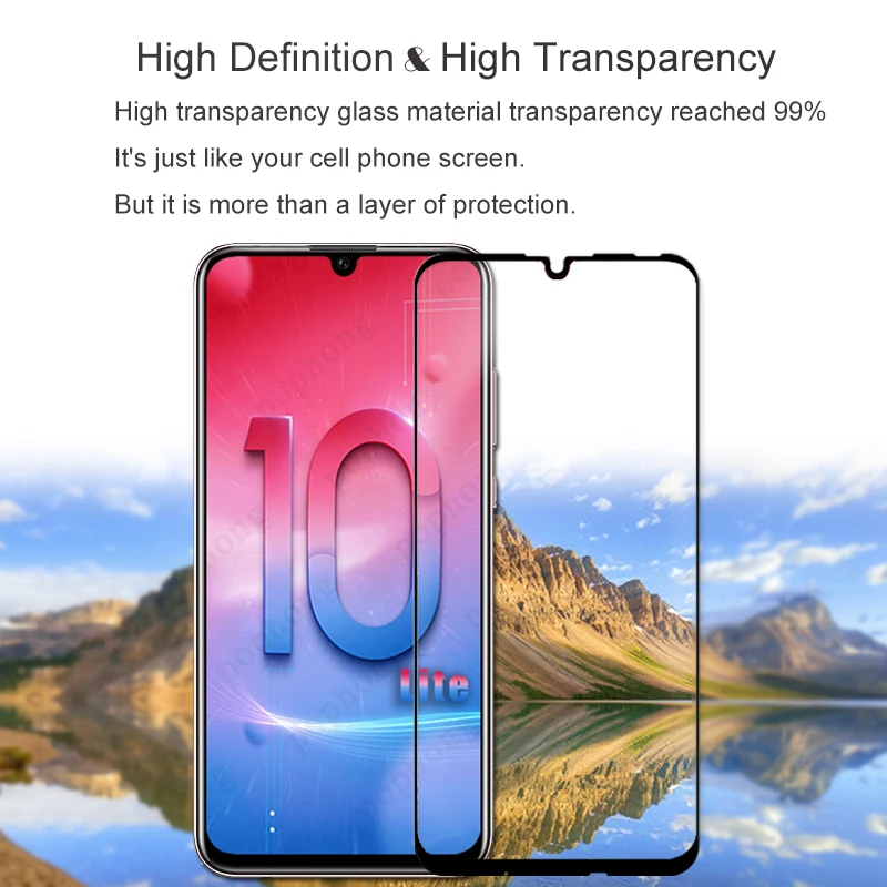 2 шт Полное покрытие закаленное стекло для huawei Honor 10 Lite защита экрана на Защитное стекло для HRY AL00 LX1 LX2