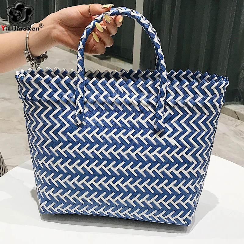 

Fashion Handmade Woven Handbag Bohemian Summer Beach Bag Large Capacity Tote Bag Luxury Handbags Women Bags Designer Borsa Mare