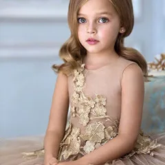 2016 Beautiful Girls Pageant Dresses With Applique Sexy Children Images