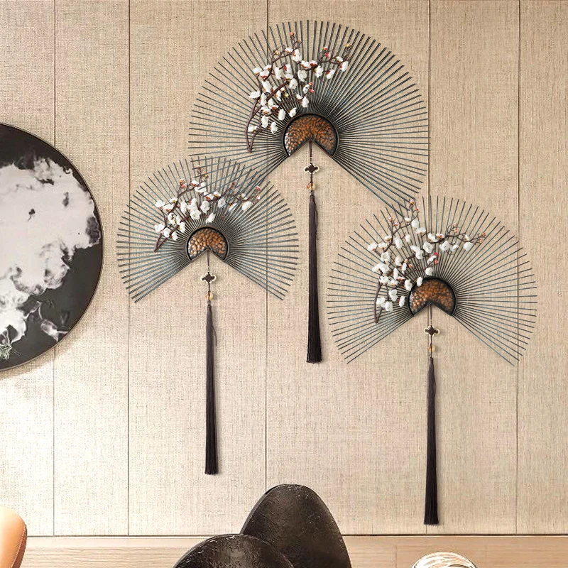 Металлические настенные украшения цветок гостиная настенный орнамент китайский современный креативный Диван ТВ фон 3d висящий роскошный настенный Декор