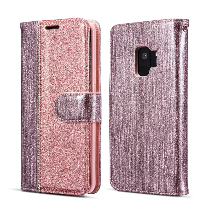 Чехол для телефона Etui, чехол для iphone 6, 6s, 6plus, 6s Plus, 6 P, 6s P, Мягкий ТПУ IMD, блестящий высококачественный чехол-книжка из искусственной кожи - Цвет: Rose Gold