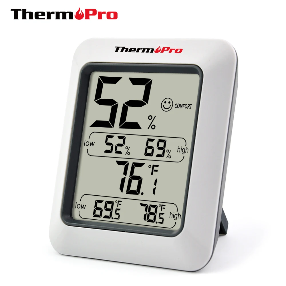 Thermopro TP50 ЖК-дисплей Метеостанция Цифровой термометр гигрометр крытый электронный измеритель температуры и влажности Часы