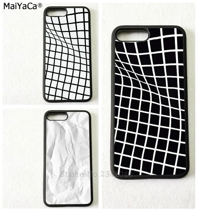 black and white lattice nice soft silicone mobile phone cases for