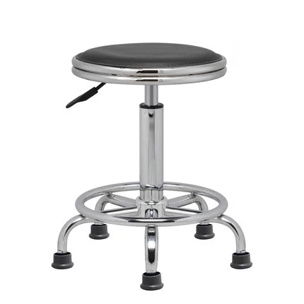 Classic Simple Design Lifting Chair Swivel Office Chair High Quality PU Material Solid Bar/Laboratory/Hair Salon Chair cadeira