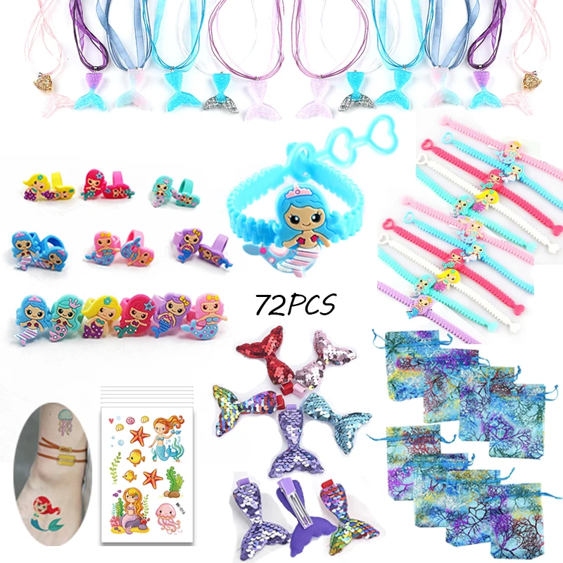 

Mermaid party favors for kids birthday Mermaid Bracelet//Ring/Hairpin/Necklace/Gift Bag children party gifts toys for kids