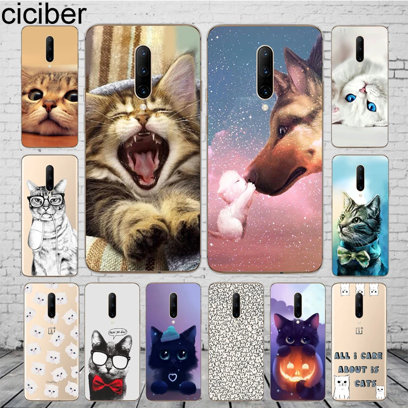 

ciciber Phone Case for Oneplus 7 Pro 1+7 Pro Soft Silicone TPU Animal Cat Kitty Cover for Xiaomi 9 Coque for Redmi Note 7 Pro