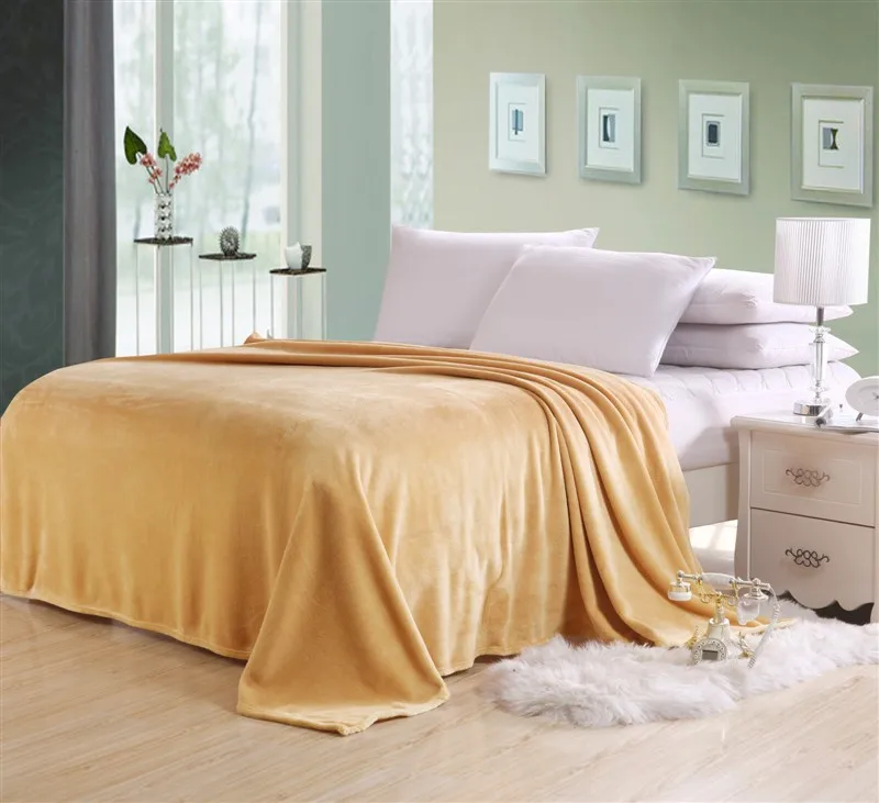 Горячий домашний текстиль фланель тяжелое одеяло очень теплый мягкий однотонные Одеяла Пледы на диван/кровать/путешествия лоскутное