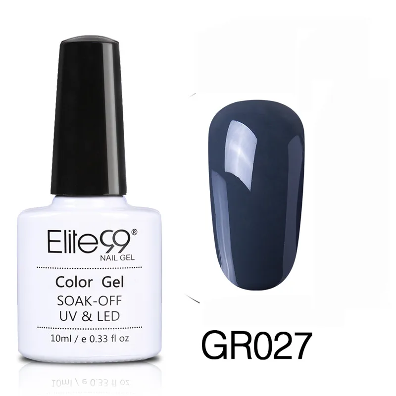 Elite99 10 мл зеленый цвет УФ светодиодный Гель-лак для ногтей Гель-лак DIY Дизайн ногтей Гибридный лак удаляющийся замачиванием Гель-лак GelLak - Color: GR027