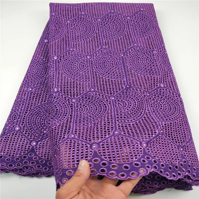 High Quality Swiss Voile Laces Switzerland Cotton African Dry Cotton Lace Fabric White Hollow Out Nigerian Voile Lace CHYP2