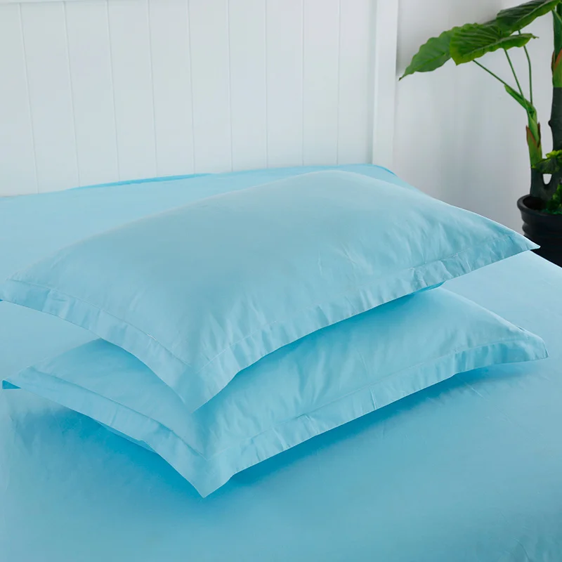 Хлопок, белый чехол для подушки, 2 шт., прямоугольная наволочка для сна, однотонный чехол для подушки 48*74 см, высокое качество, 45 - Цвет: Color 17